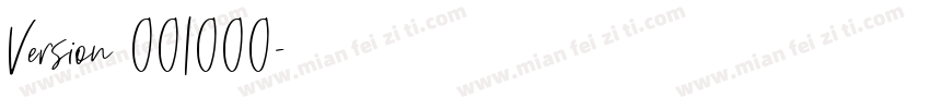 Version 001000字体转换
